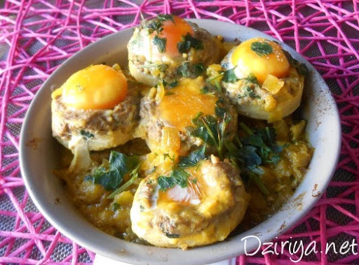 Artichauts farcis à la viande et aux oeufs