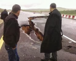 Encore un effondrement à Sidi Abdelli (TLEMCEN), Ces catastrophes en cascade qui touchent l’autoroute