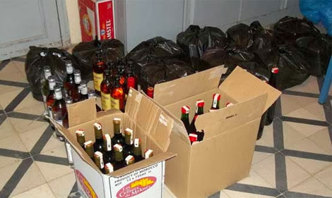 Trafic de liqueurs, 6948 bouteilles de boissons alcoolisées saisies