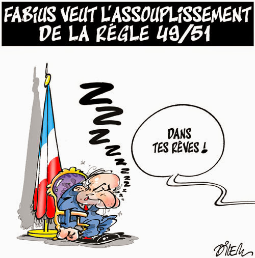 Fabius veut l’assouplissement de la règle 49/51