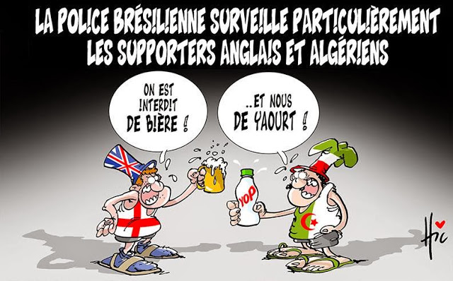 La police brésilienne surveille particulièrement les supporters Anglais et Algériens