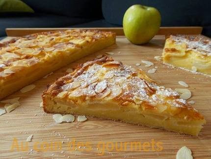 Tarte moelleuse aux pommes et aux amandes