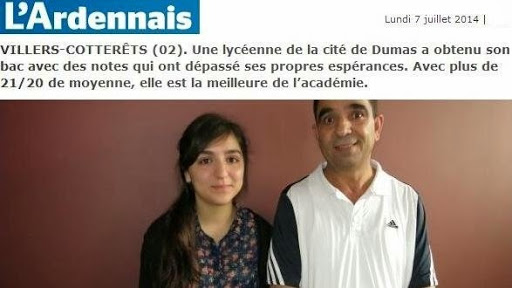 Fille d&rsquo;un ouvrier et d&rsquo;une mère au foyer, elle obtient 21,03 au bac