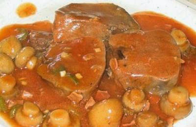 Langue de veau en sauce