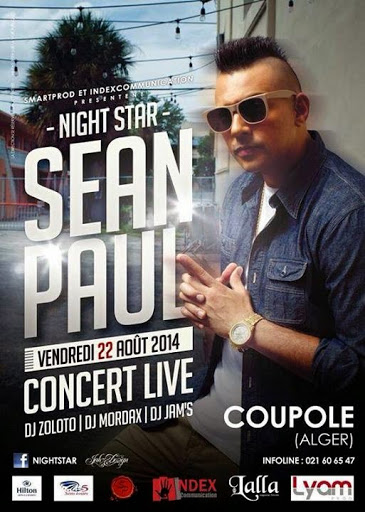 Sean Paul en concert à Alger en août