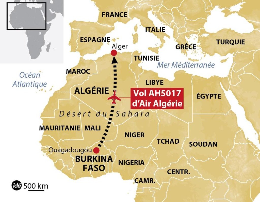 Selon l’ONU, l’avion d’Air Algérie s’est écrasé