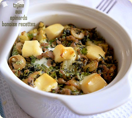 Tadjine aux épinards