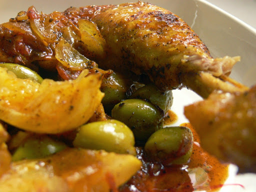 Tajine de poulet croustillant aux citrons confits