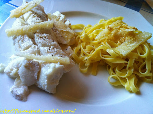 Poisson blanc aux pâtes fraîches