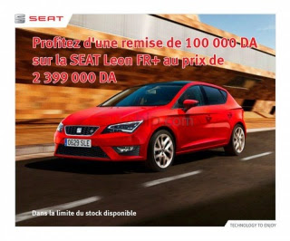 Seat LEON FR+: Remise de 100.000 Da