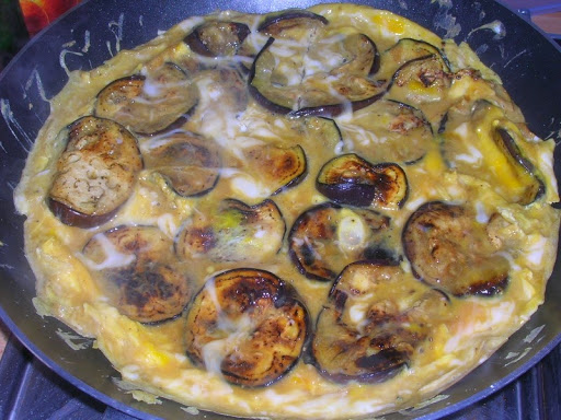 Omelette aux aubergines