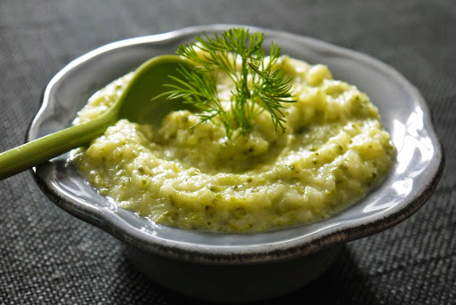 Purée de courgettes à la menthe