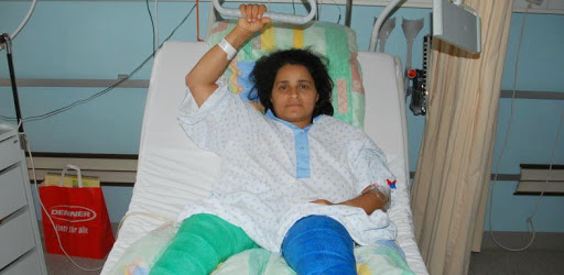 Happée par un train et sauvée par son handicap