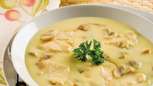 Soupe de poulet à la crème