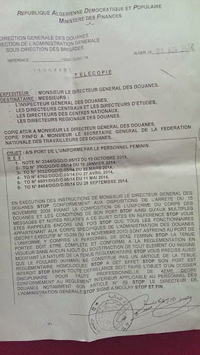 Douanes : Les femmes ont le droit de porter le voile, selon Mohamed Aissa