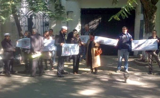 Événements de Ghardaïa, Sit-in empêché devant le ministère de la Justice