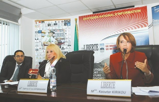 MaÎtres Kirikou et Benbraham, hier, au forum de “liberté”, Faux divorces pour vraies pensions…