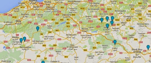 Carte des routes bloquées par les chutes de neige dans plusieurs wilayas