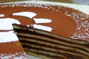 Gâteau de crêpes au chocolat