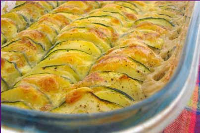 Gratin de pommes de terre aux courgettes