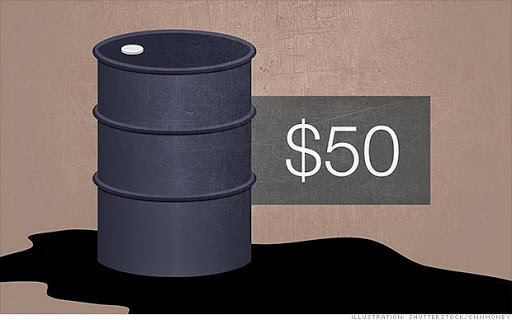 Il poursuit sa chute infernale, Le prix du baril de pétrole se rapproche de la barre des 50 dollars
