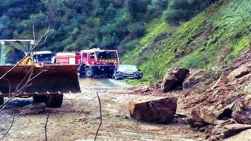 Bejaia : plus d’une douzaine d’éboulements rocheux, aucune victime
