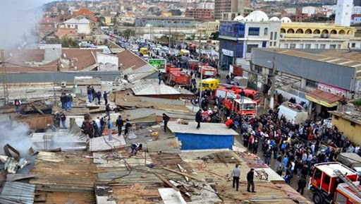 Incendie au marché communal du 8 mai 1945 à Ain Benian(Alger)