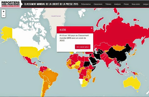 Liberté de la presse : L’Algérie à la 119e place selon le classement RSF