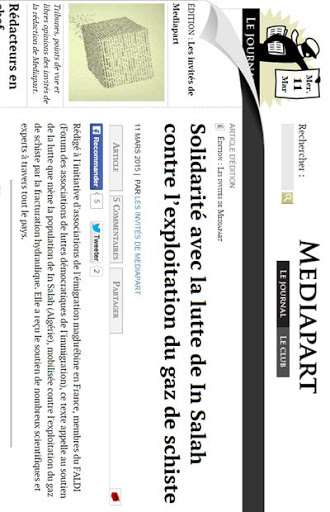 Des associations de l’immigration maghrébine lancent un appel, La contestation de In Salah s’internationalise