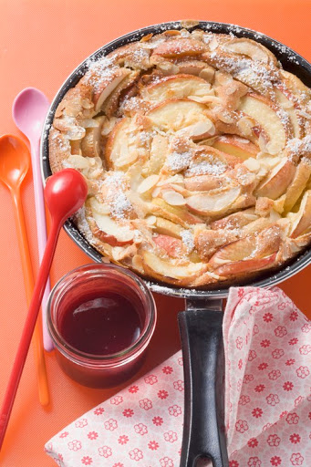 Recette Gâteau de crêpes aux pommes à la poêle