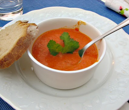 Recette Crème de poivrons rouges au mascarpone