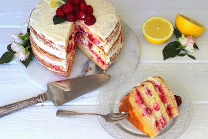Recette Layer cake citron et framboise