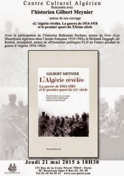Rencontre jeudi au CCA à Paris avec l&rsquo;historien Gilbert Meynier