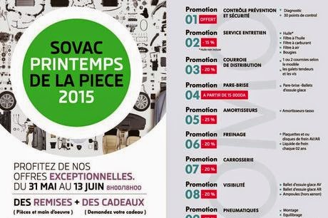 Sovac :	Remises sur le SAV du 31 mai au 13 juin