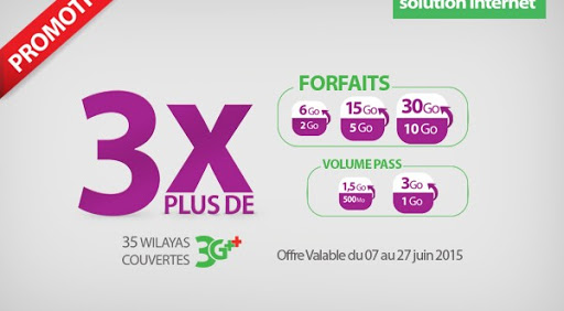 Offre Promotionnelle destinée aux Entreprises : Mobilis Triple le volume data 3G++