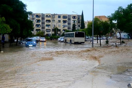 Constantine : de fortes pluies se sont abattues sur EL Khroub et Ali Mendjeli