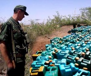 Contrebande à l’ouest et sud du pays 33.000 L de carburant et 480 kg de kif traités saisis