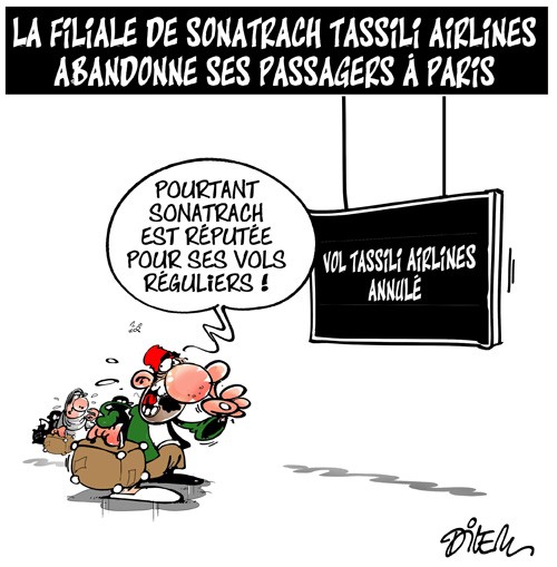 La filiale de sonatrach tassili airlines abandonne ses passagers à Paris