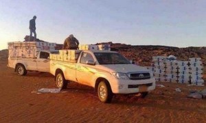 Neuf tonnes de denrées alimentaires et 9.600 litres de carburant saisis à Bordj Badji Mokhtar (MDN)