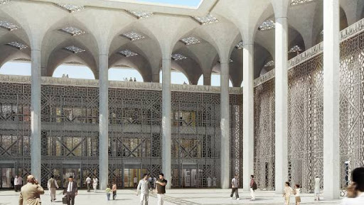 A alger, la Mosquée de l’Algérie se pare de béton blanc
