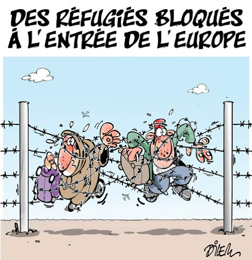 Des réfugiés bloqués à l&rsquo;entrée  de l&rsquo;europe