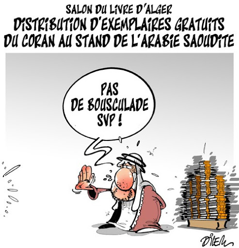 Salon du livre d&rsquo;Alger, distribution d&rsquo;exemplaires gratuits du Coran au stand de l&rsquo;Arabie Saoudite