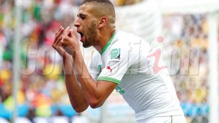 Slimani 6e meilleur buteur de l’histoire de la sélection à égalité avec Saifi