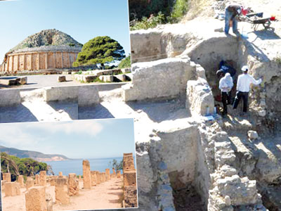 Tipasa – L’existence de l’homme à l’emplacement de la ville Des traces d’une vie organisée remontant à 40.000 ans