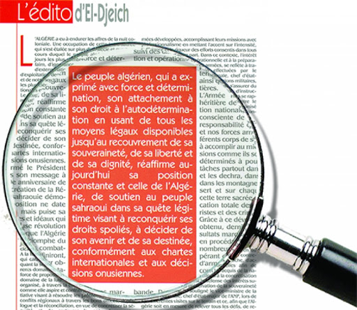 L’organe central de l’armée l’a bien souligné: Soutien franc à la cause sahraouie