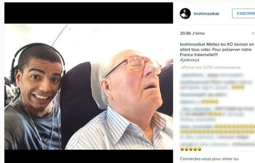 Brahim Zaibat attaqué en justice par Le Pen pour son selfie osé