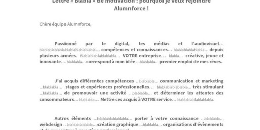 Un jeune diplômé écrit « blablabla » dans sa lettre de motivation et décroche un CDI
