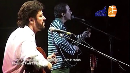 VIDEO rare de Idir invité de Matoub Lounès au Zénith de Paris 1995
