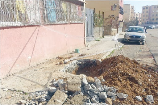 Cité 385-logements d’Aïn-Naâdja: Un trottoir amoché par Sonelgaz