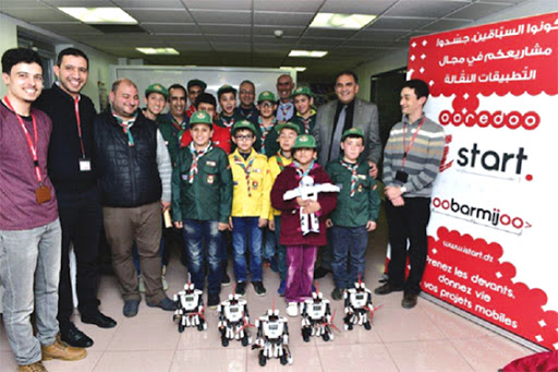 Un groupe de scouts musulmans algériens rend visite à ooredoo